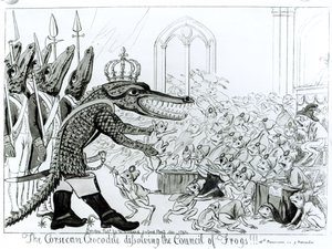 Le crocodile corse dissolvant le Conseil des grenouilles, 9 novembre 1799